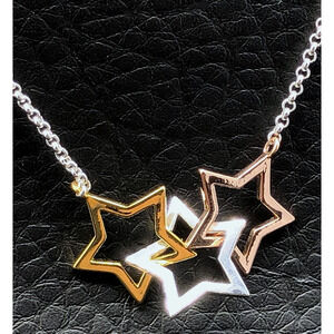 Katie Loxton Necklace 18 inch FLORENCE STARS Multi Gold Silver Plated Dainty NWT